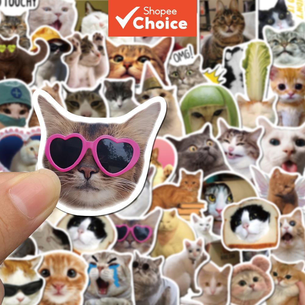 Retro 250pcs Y2K Kitty Meme สติกเกอร์แมว 80s อะนิเมะความงาม Art สําหรับกระเป๋าเดินทาง DIY Decor Party ของขวัญเครื่องเขียน Journal Planner