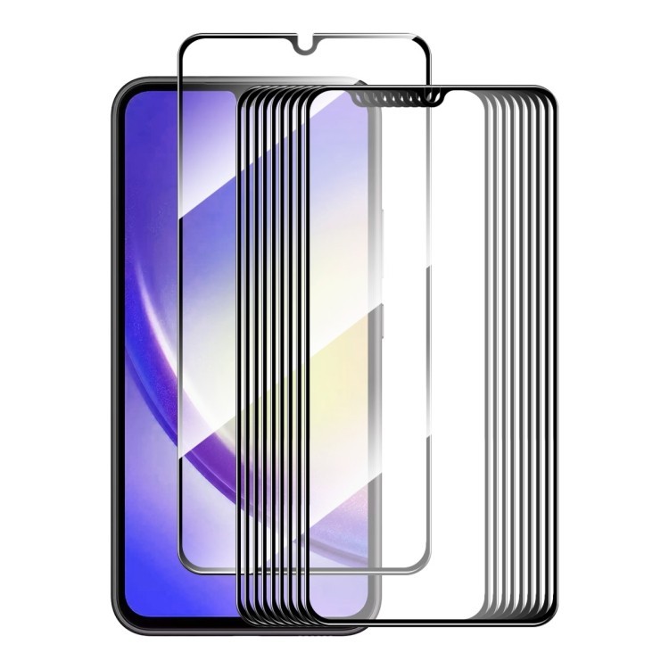 10pcs ENKAY หมวก-Prince เต็มกาวอลูมิเนียม-silicon ฟิล์มกระจกนิรภัยสําหรับ Samsung Galaxy A25/Samsung