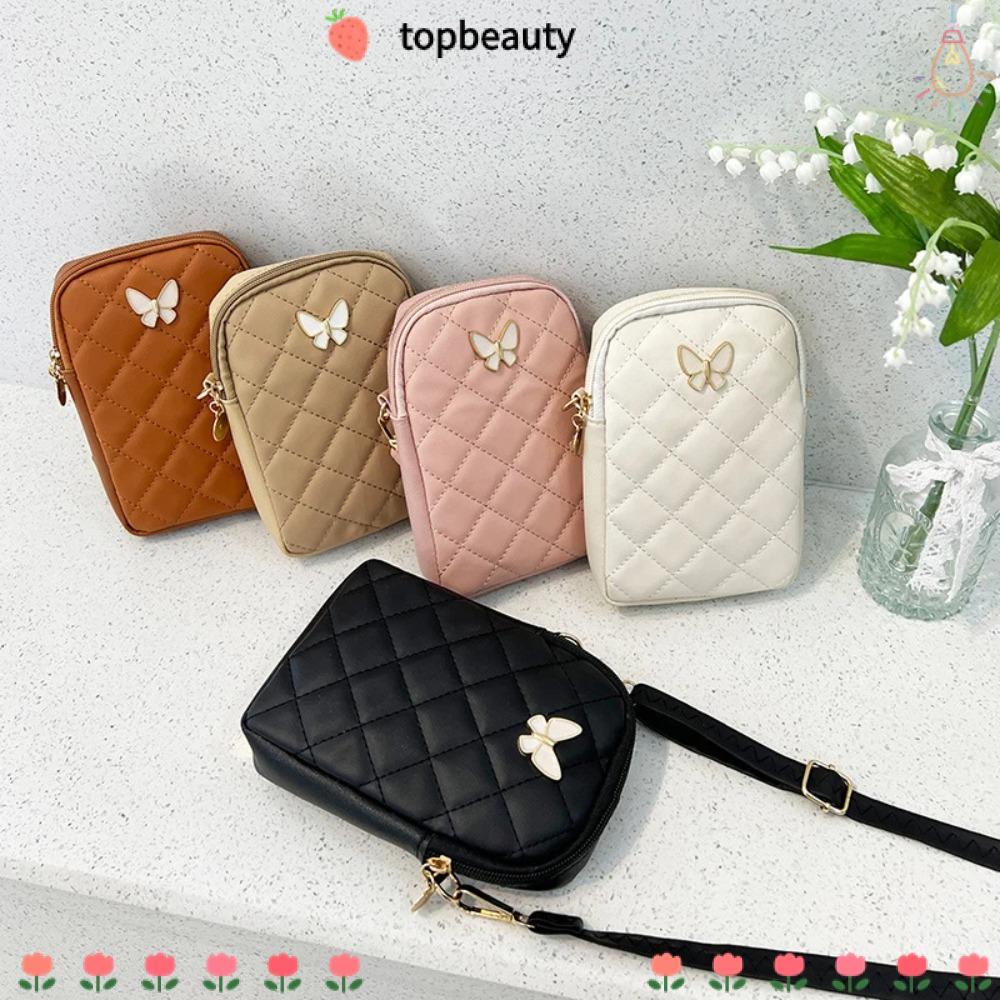 TOPBEAUTY กระเป๋าสะพายไหล่ กันน้ำ มินิ PU สำหรับใส่มือถือและใช้งานได้หลากหลาย