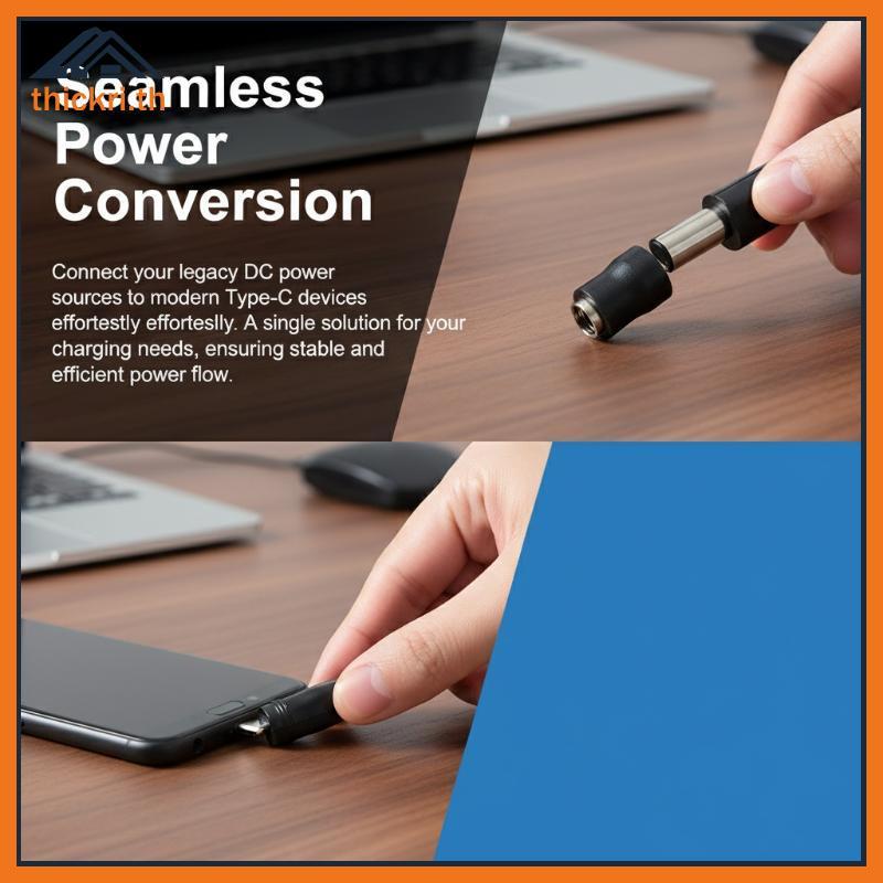 TT Power Adapter Converter 5.5x2.1 มม.หญิง Ja ถึง USB Type C ชายสําหรับ Fast Mobile อุปกรณ์ชาร์จ PL