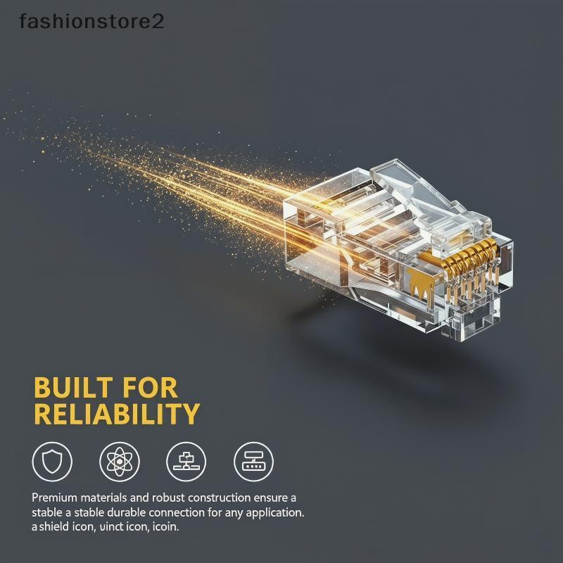 [fsh] 100PCS Cat6 UTP FTP สายเคเบิลเครือข่าย Modular Plug RJ45 Ethernet Connectors Stable Performanc