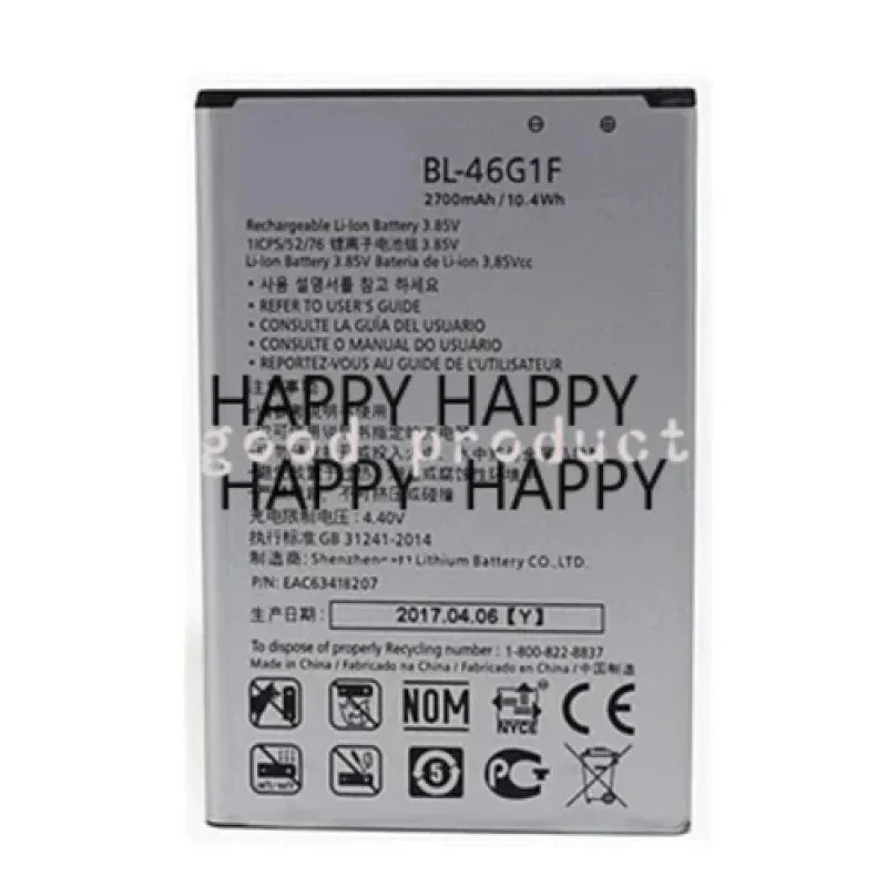 100% Original 2800mAh BL-46G1F แบตเตอรี่สําหรับ LG 2017 รุ่น K10 K20 K425 K428 K430H โทรศัพท์คุณภาพส