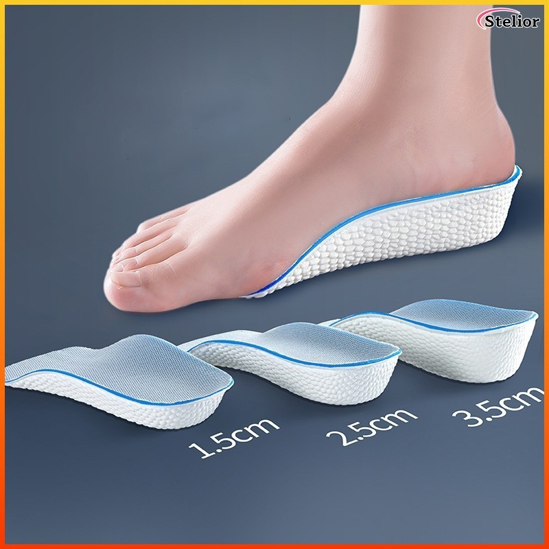 Stelior แผ่นเพิ่มความสูง แผ่นเสริมส้นเท้า (1คู่) 1.5cm 2.5cm 3.5cm. ลิฟท์รองเท้า
