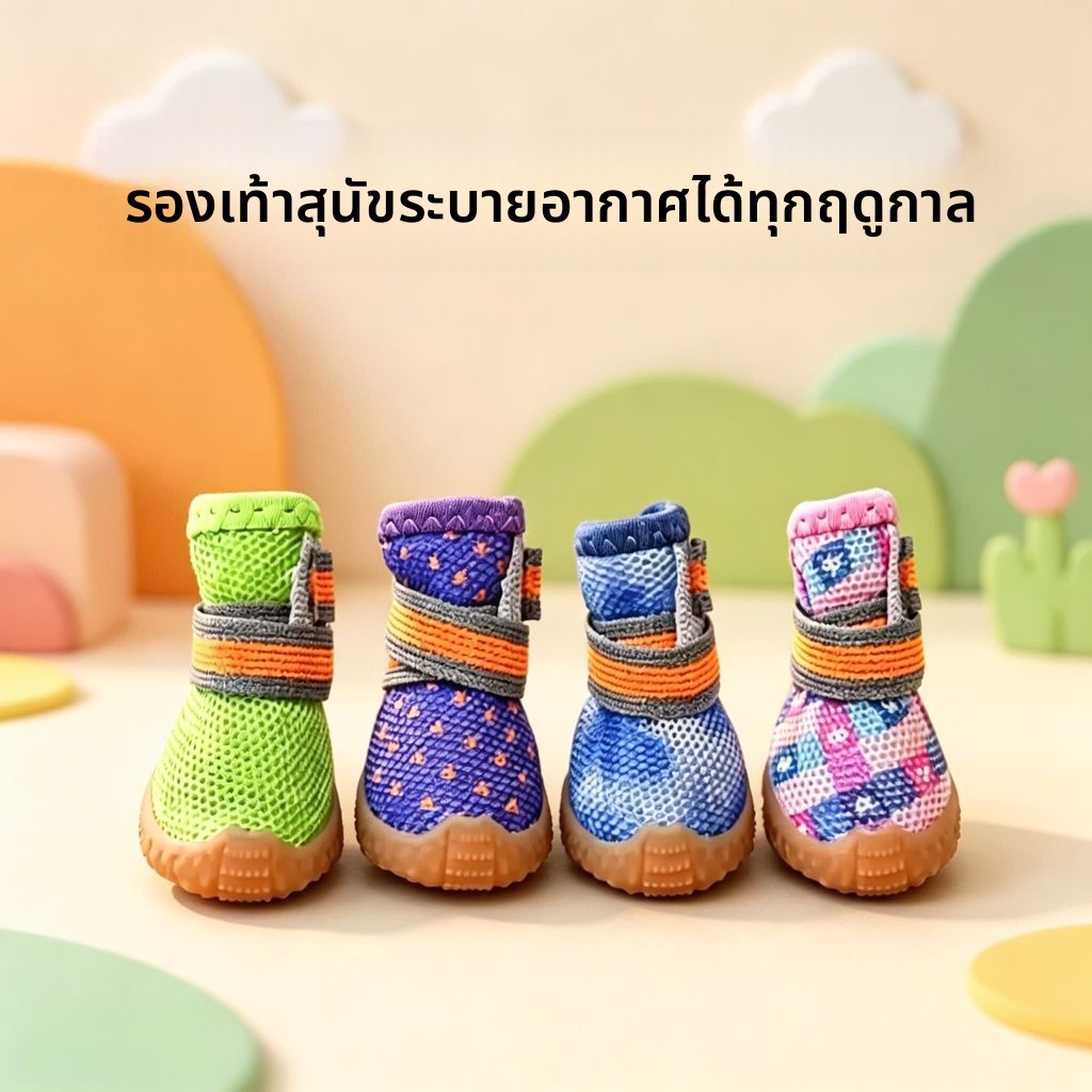 รุ่นอัพเกรดของลูกสุนัขรองเท้าตาข่ายระบายอากาศเอ็นเนื้อแต่เพียงผู้เดียวกันลื่นกันลื่นสุนัขขนาดเล็กน่ารักเชือกผูกรองเท้า Enhanced Type