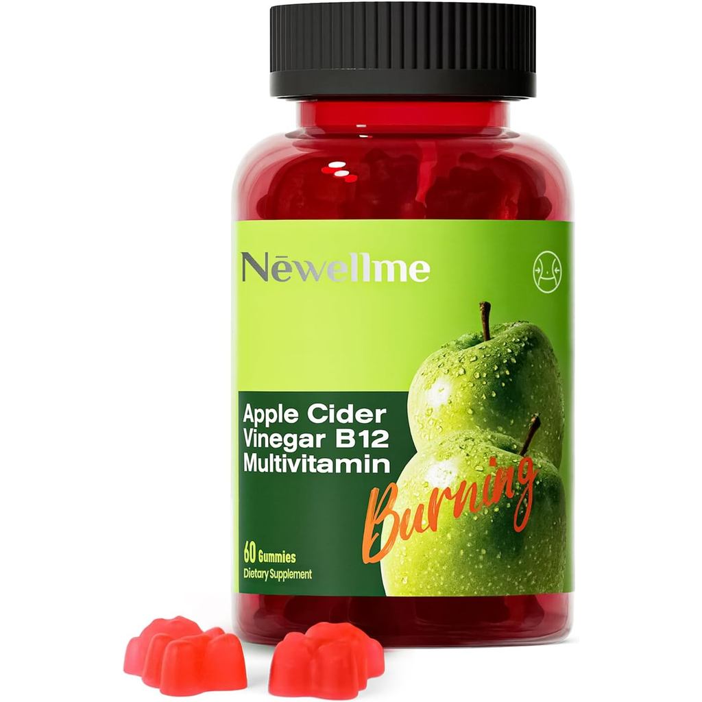 MontueNEWELLMEAppleCiderVinegarGummiesB12วิตามิน,ACVGummyVitamins,NonGMO,มังสวิรัติforWomen&Men,Supp