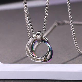 สร้อยคอสแตนเลส สไตล์ฮิปฮอป จี้แบบ unisex เสน่ห์ย้อนยุค เครื่องประดับโลหะผสม สำหรับใส่กับเสื้อกันหนาว