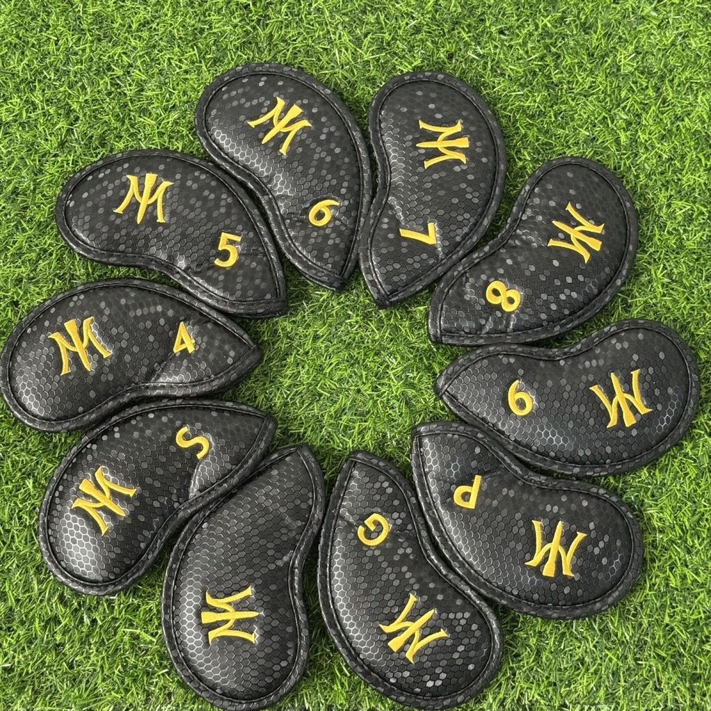 MIURA Golf Iron Cover วัสดุเพชร Pu กันน้ํา Club กอล์ฟผู้ชายชุดเหล็ก Cap Cover Club Cover