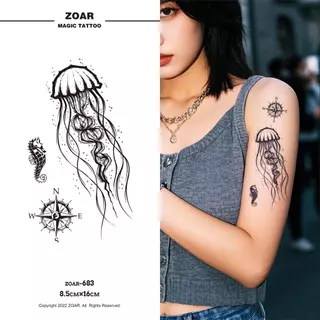 !!ส่งจากไทย!! ZOAR แทททูกันน้ำ ลายดาวเคราะห์การ์ตูนน่ารัก Magic Tattoo สมุนไพร ติดทน 2 สัปดาห์ Z878