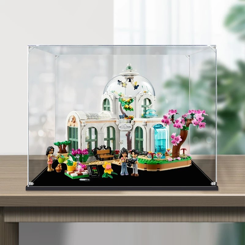 Lego Storage Box Acrylic Display Case สําหรับ 41757 Botanical Garden Popmart Labubu Figure Collectio