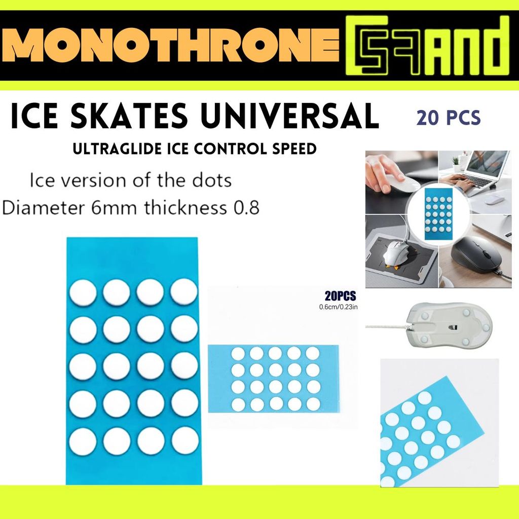 Universal Mouse Skate Glide Feet Tiger Arc Ice Sticker Dot Skates Alas