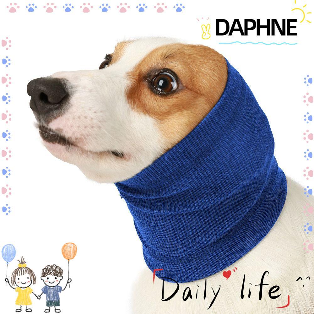 DAPHNE หมวกสุนัขแมว, Noise-proof Soothing Relieving ความวิตกกังวลสุนัข Calming Earmuffs, โพลีเอสเตอร์สีเทาสีฟ้าสีแดงสีม่วงสัตว์เลี้ยง Head Wrap สัตว์เลี้ยงลูกสุนัขอุปกรณ์