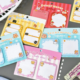 60แผ่นน่ารักการ์ตูนสัตว์ชุดบันทึกเหนียวนักเรียนแบบพกพาแผ่นบั…