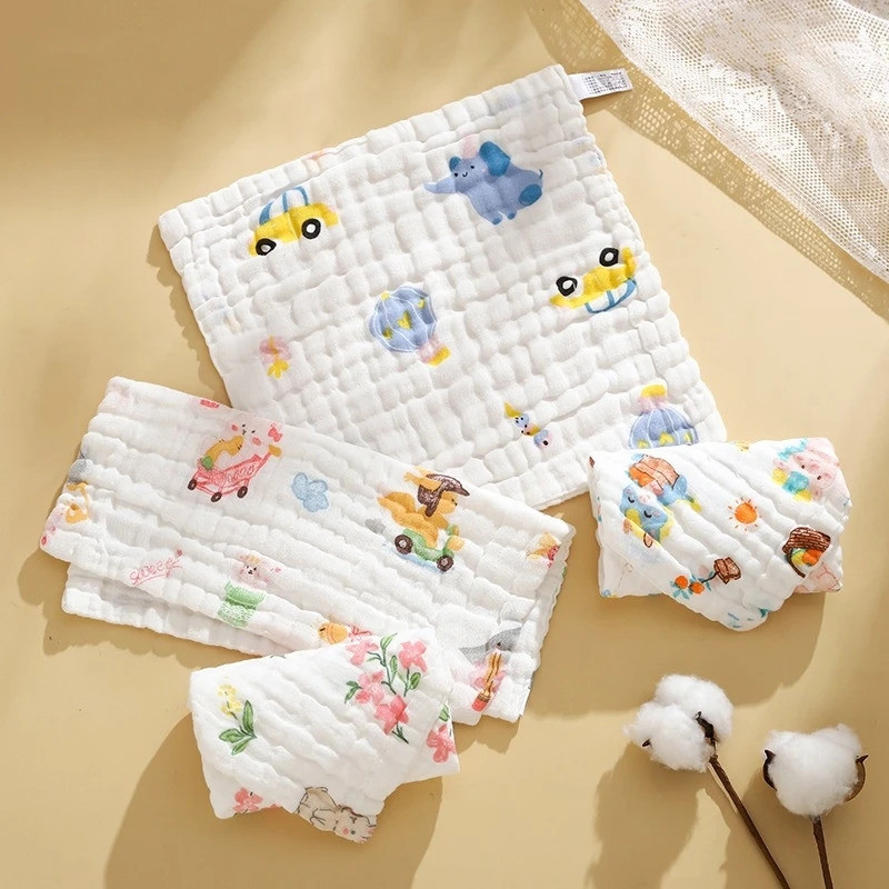 Baby - layer Pure Cotton Gauze Small Towel Face Towel Square Towel Mouth Towel Baby Washcloth