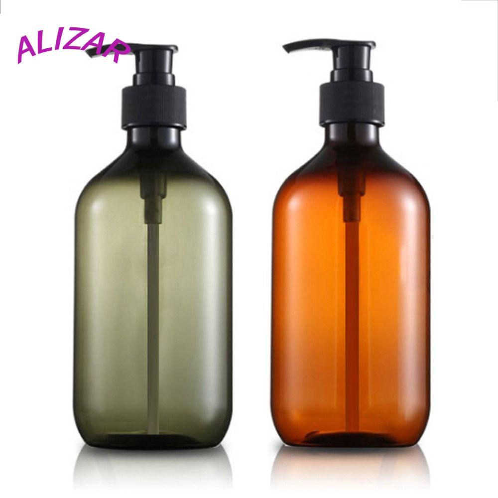 ALIZAR Dispenser Refill, 300ML/500ML ขวดแชมพู PET, ขวดนํากลับมาใช้ใหม่สีน้ําตาลสีเขียวสีขาว