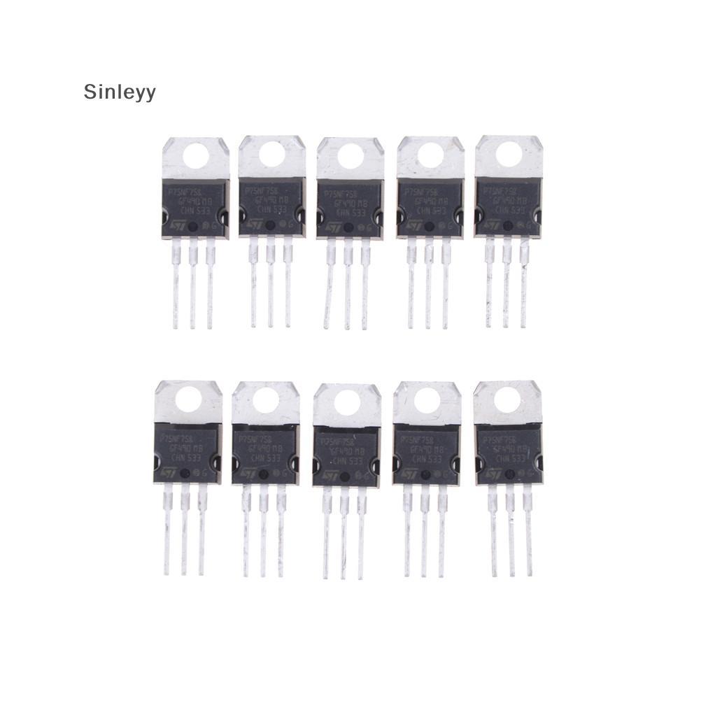 NLE 10PCS P75NF75 P75N75 STP75NF75 TO-220 ทรานซิสเตอร์เดิม N