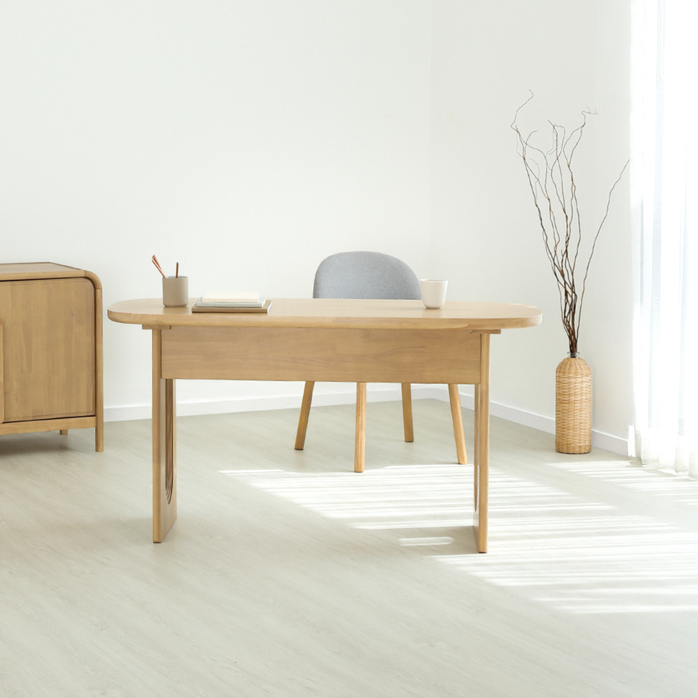 INDEX LIVING MALL โต๊ะทำงาน รุ่นอาโอโมริ ขนาด 140  ซม. - สีวอร์ม โอ๊ค - รูปที่ 4