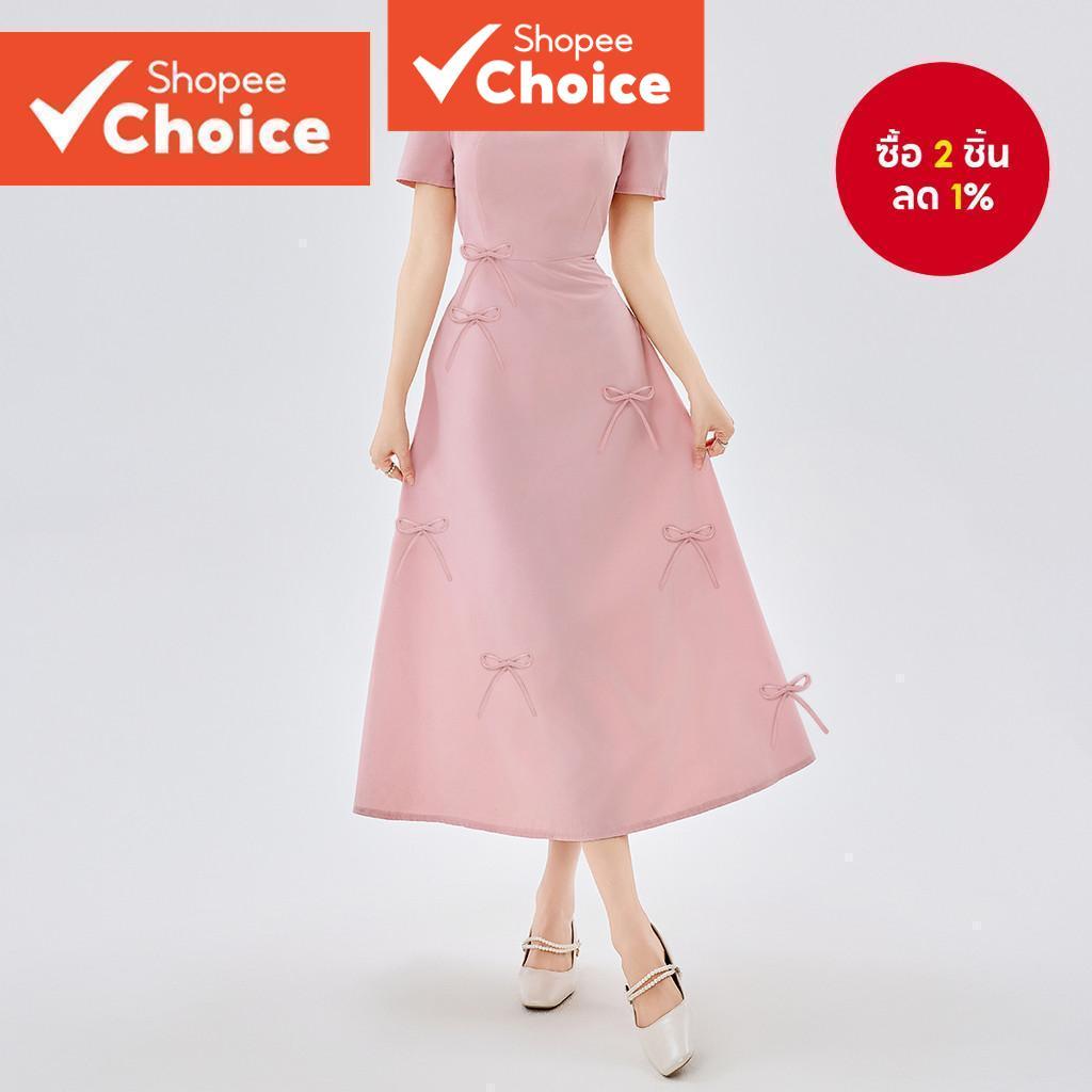 ผู้หญิงชุดลําลองธรรมดาฤดูใบไม้ผลิและฤดูร้อนชุดโบว์ L117AD502