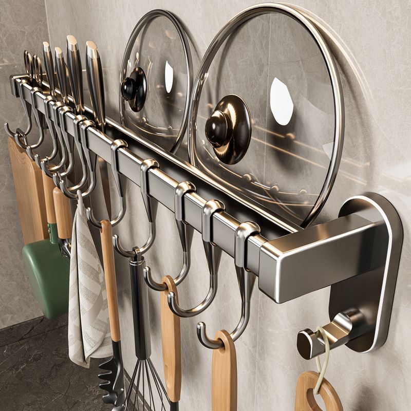 🔥พร้อมส่ง🔥ไม่ต้องเจาะ Kitchen wall hanging hook ที่แขวนเอนกประสงค์ติดผนัง ราวแขวนในครัว