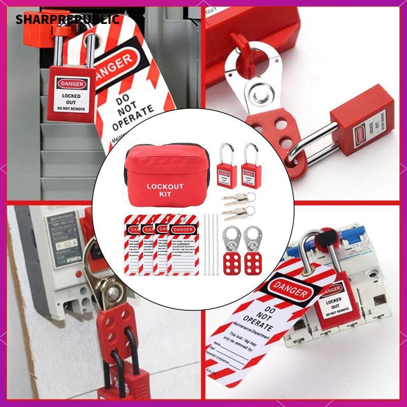 [Sharprepublic] Safety Lockout Padlocks Hasps Lockout Circuit Breaker Lockout Kit