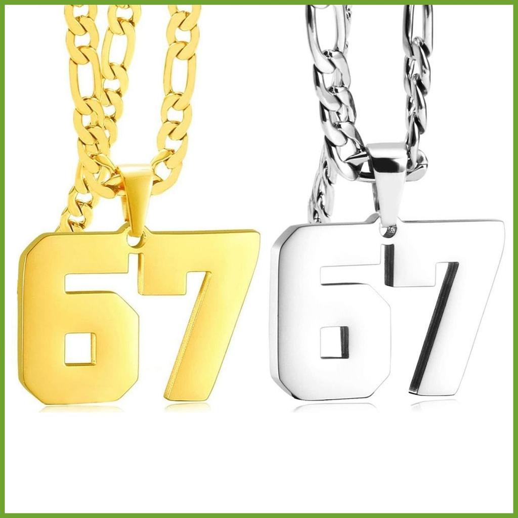67 สร้อยคอสําหรับเด็กผู้ชายสแตนเลส U Nisex ตลกตกแต่งบ้าน 67 เครื่องประดับวันหยุดสําหรับฤดูใบไม้ร่วงสวนทุกวันในร่ม huizoth