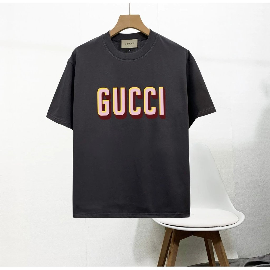 GUCCI/GUCCI 2026 Early Spring เสื้อยืดแขนสั้นสไตล์ใหม่ผู้ชายสไตล์ผู้หญิงสไตล์คู่กีฬาแขนสั้น Design S