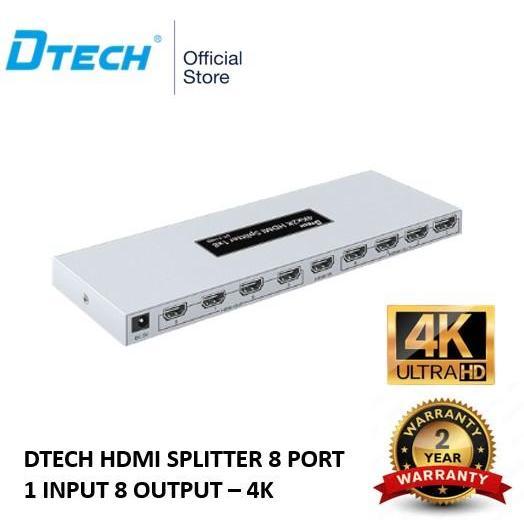 DTECH HDMI SPLITTER 8 PORT / 1 INPUT TO 8 OUTPUT RESOLUTION 4K