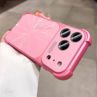 ใหม่หรูหรา 6D เลเซอร์สีสันสดใส Aurora สําหรับ iPhone 13 14 15 16 17 Pro Max กันชนนุ่มกันกระแทกกระจกกล้อง Hard PC ฝาครอบ