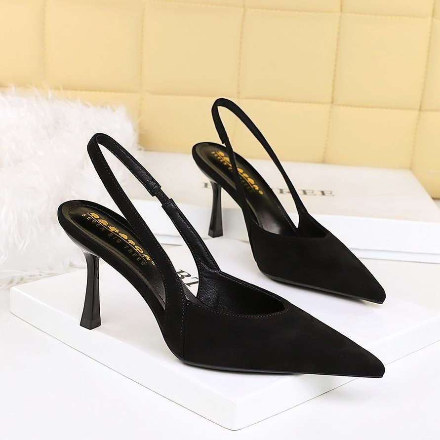 BIGTREE Simple Fashion Womens Shoes Office Shallow Mouth High Heels 8cm