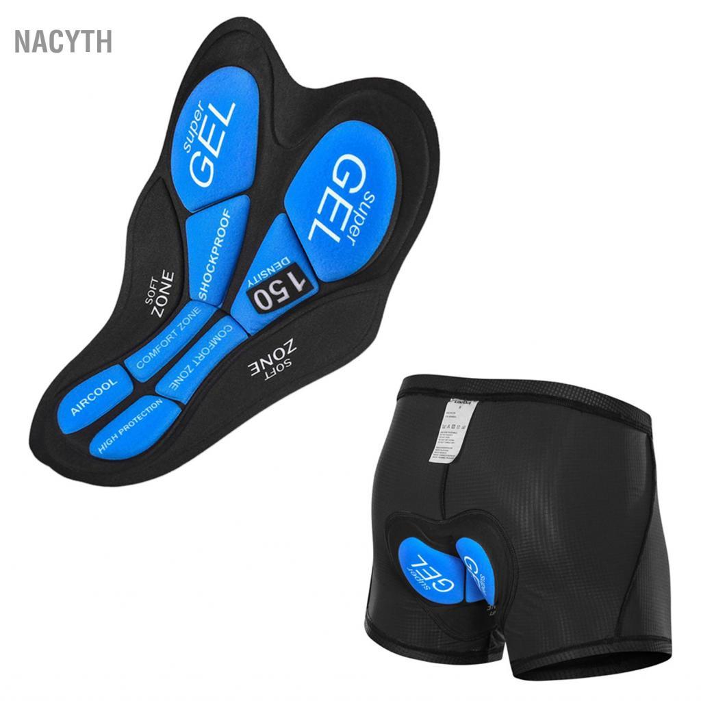 Nacyth HXBER 3 Packs Cycle Shorts เบาะรองนั่งสำหรับกางเกงชั้นในจักรยานสำหรับบุรุษสตรี