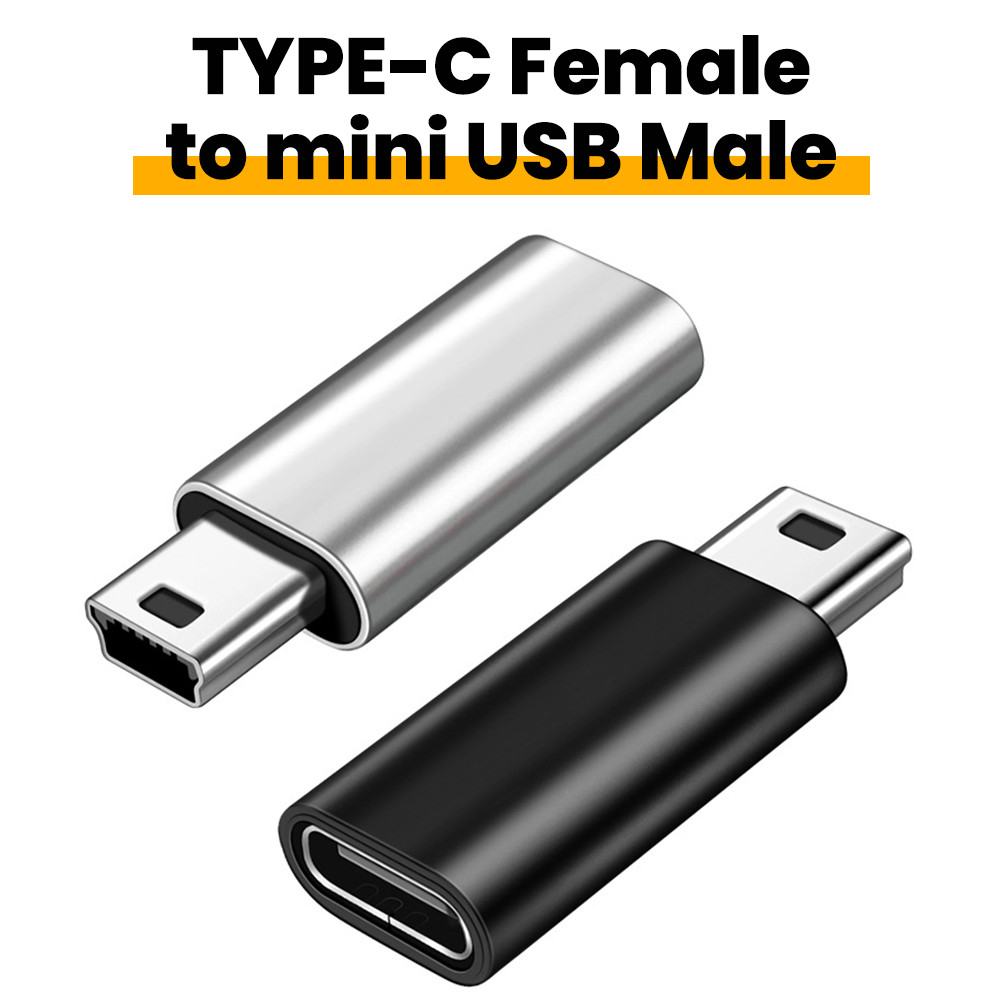 Twitch Type C หญิง Mini USB ชายชาร์จเชื่อมต่อสําหรับโทรศัพท์ PSP กล้อง MP3 อะแดปเตอร์ถ่ายโอนข้อมูล