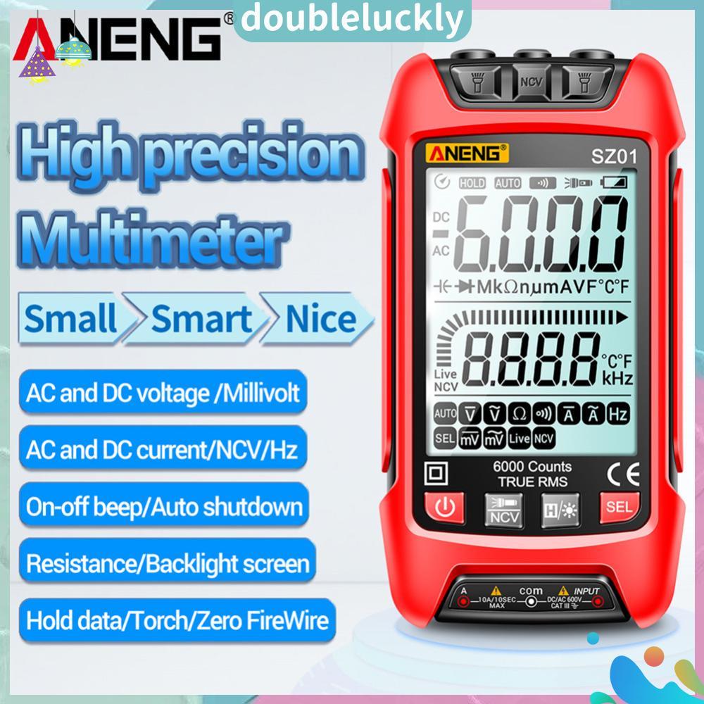 🔥Hot🔥 ANENG SZ01 SZ02 6000 นับมัลติมิเตอร์แบบดิจิตอลความต้านทานความถี่ NCV มัลติมิเตอร์แบบดิจิตอล
