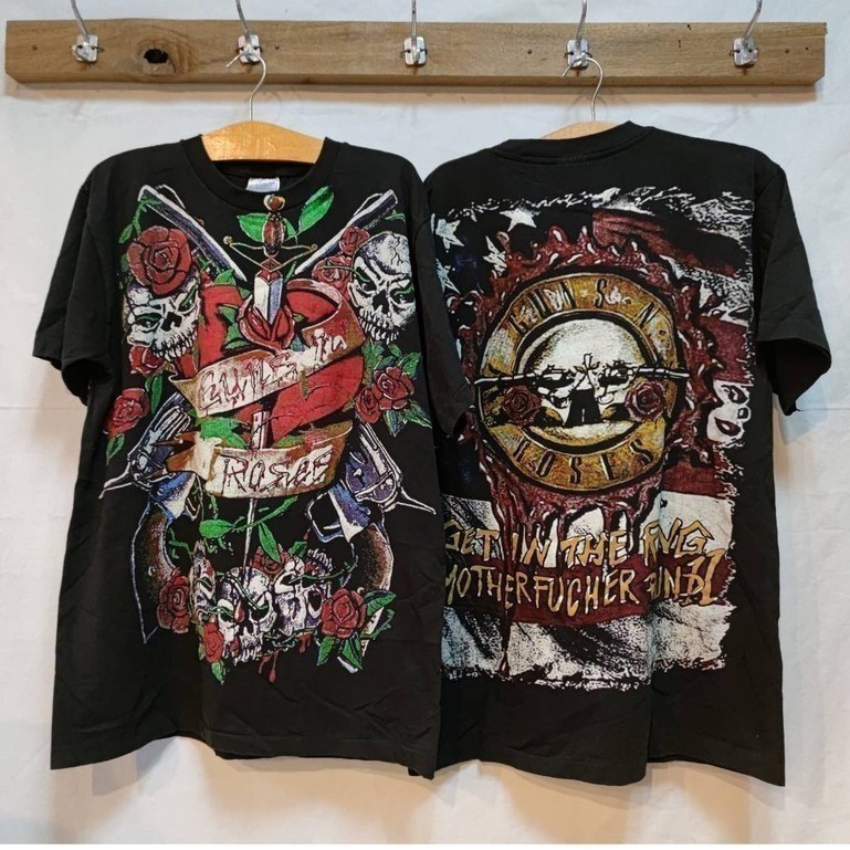2025 เสื้อยืดแฟชั่น Guns N Roses (เสื้อยืดไมโครไฟเบอร์) เสื้อยืดกลางแจ้ง Band/เสื้อการ์ตูน