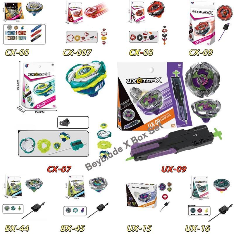 Spinning Gyro,Beyblade X,Box Set With Launcher,UX-09 Samurai Saber,CX-07,CX-00,CX-08,CX-09,CX-10,BX-