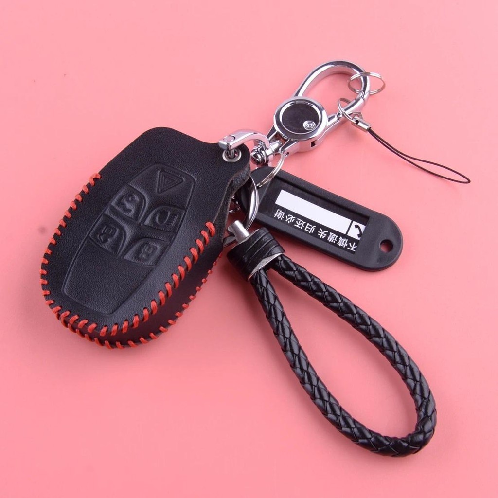 หนัง Keyless Remote สมาร์ท Key Fob ฝาครอบกระเป๋า Fit สําหรับ Jaguar XJ XJ-L 2016 2015 2014 2013 2012