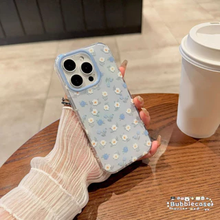 เคส Redmi 13C 10C A1 14C 9C 9A 13 10A 9C NFC Note 12 11 13 14 Pro Plus ดอกไม้สีขาวสีฟ้าสด ปก IMD ใหม่สุดหรู