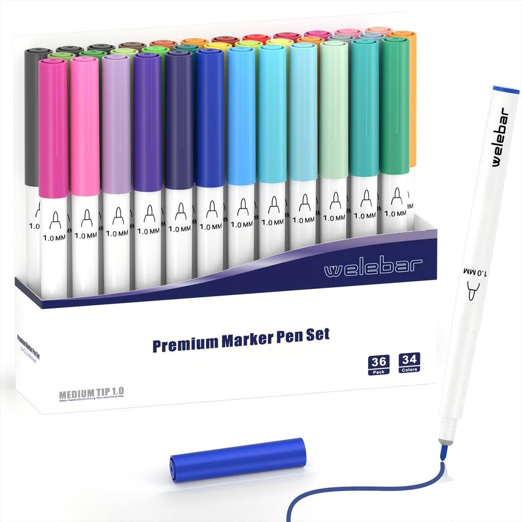 1.0 Tip Pen Set เข้ากันได้กับ Cricut Maker 3/Maker 4/Explore 3/4/Air 2/Air, Premium Marker Pen Set 3