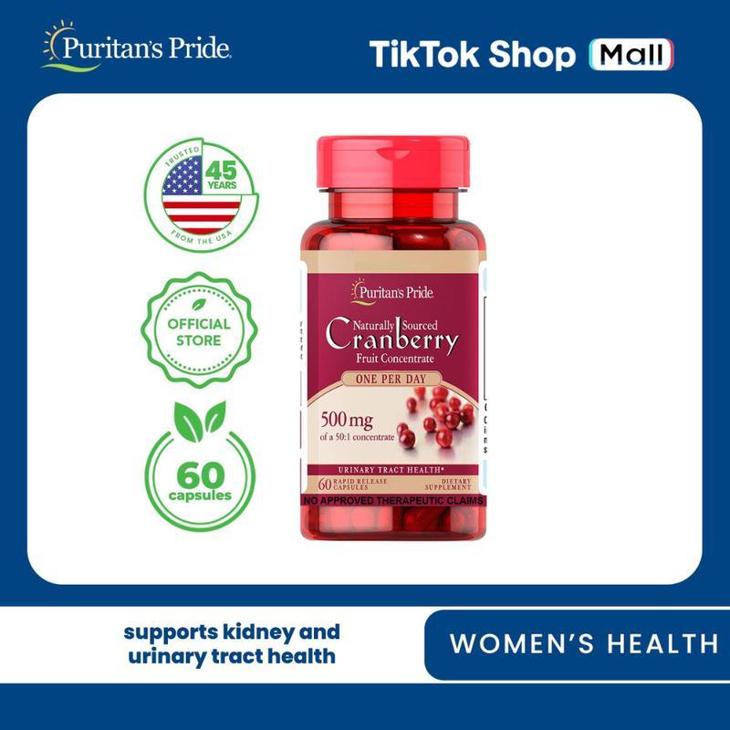 อาหารเสริมแครนเบอร์รี่ 500 มก. 60 แคปซูล โดย Puritan's Pride