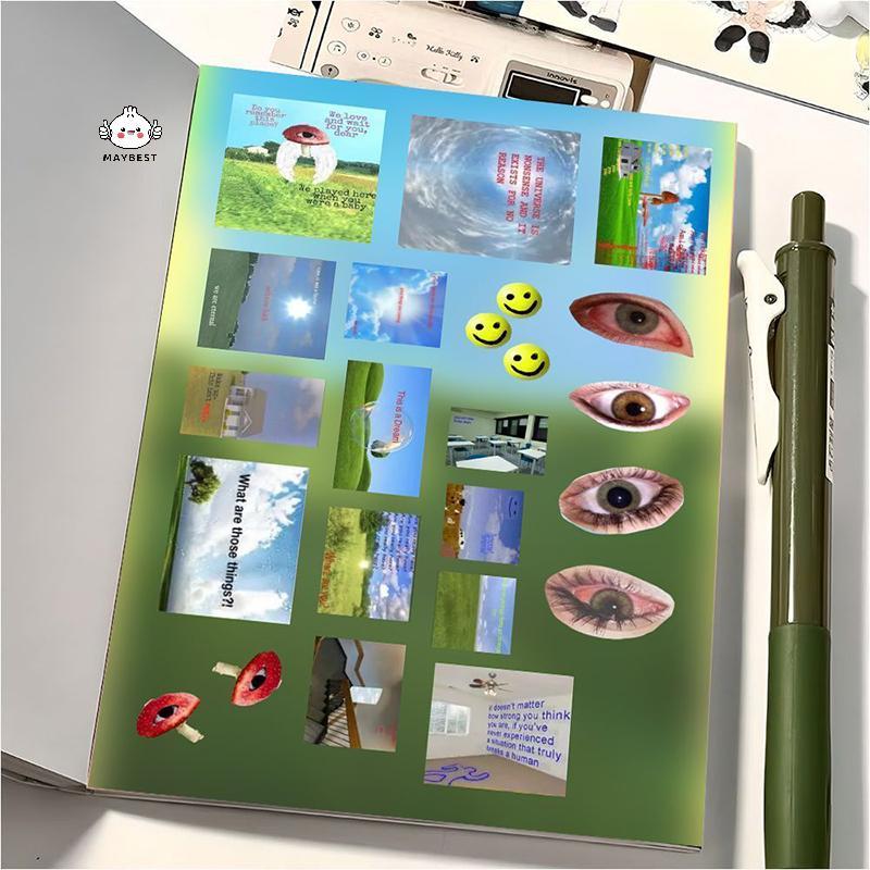 {maybest} 8/16 แผ่น DIY ตกแต่ง Y2k Gen Z ความทรงจําอิเล็กทรอนิกส์สไตล์ Retro Dreamcore Collagesวารสา