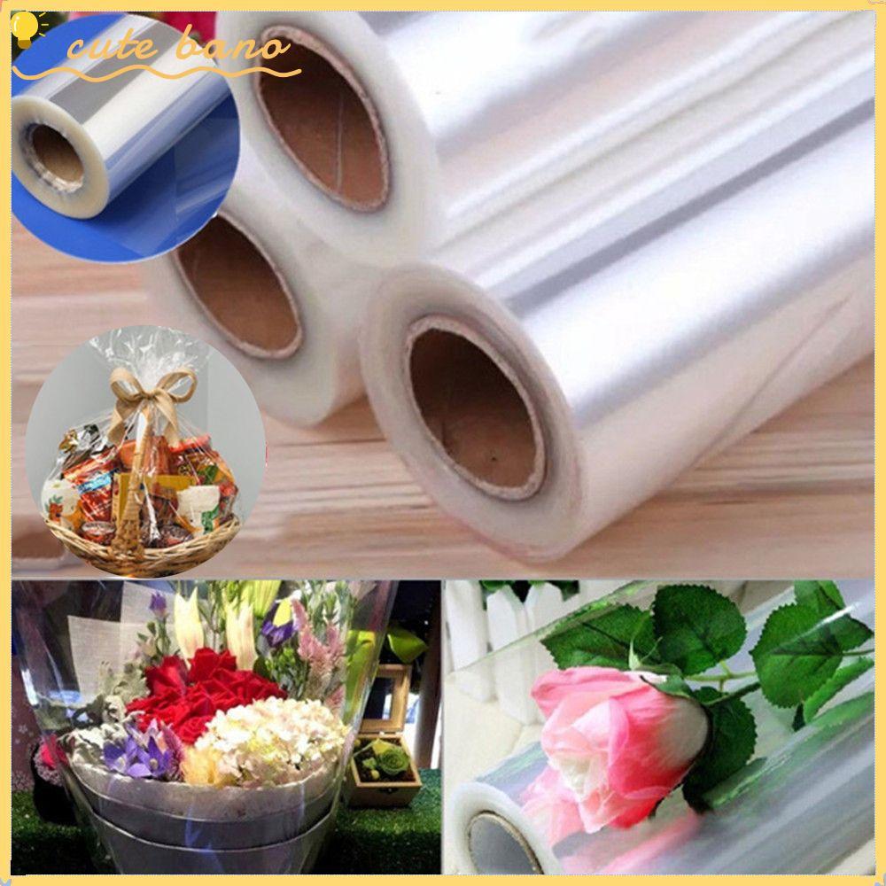 BANO Cellophane Wrap Roll Transparent Arts Crafts Gift Baskets Wrap Florist Craft Film