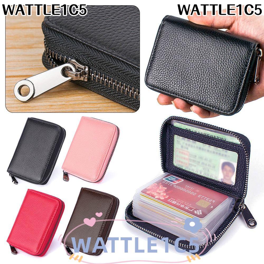 WATTLE1C5 กระเป๋าสตางค์หนังมัลติฟังก์ชั่นผู้หญิงผู้ชายแฟชั่นการ์ดที่ใช้งานได้จริง