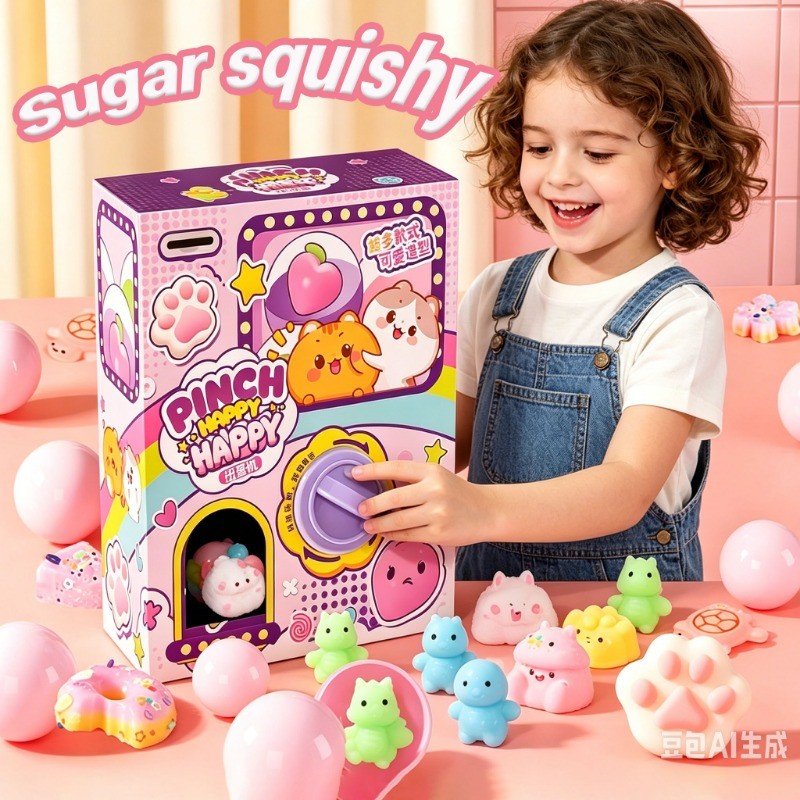 Sugar squishy ไข่หมุน ของเล่นแบบโต้ตอบ ของเล่นคลายเครียด สนุกและช่วยคลายเครียด ของเล่นเด็ก
