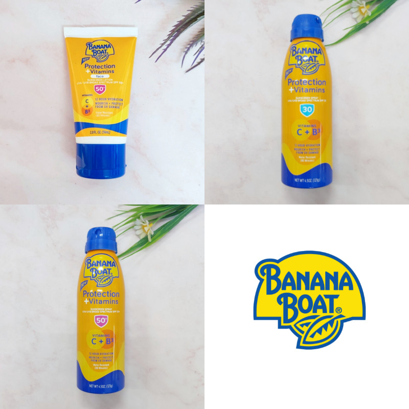 [Banana Boat®] Protection + Vitamins Sunscreen Lotion SPF30 or 50+  ครีมหรือสเปรย์ กันแดด
