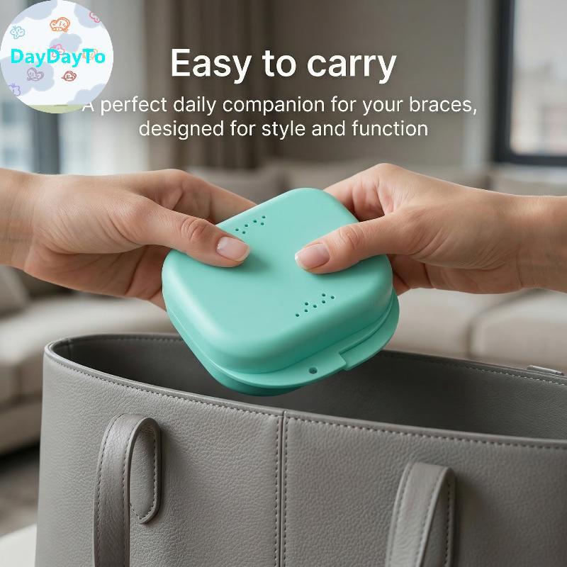 DayDayTo ฟัน GUARD Retainer กล่อง Breathable Storage Case สําหรับกีฬาและ Night Guard Protection TH