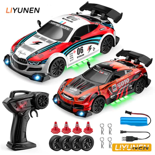 1/24 4WD RC Drift รถ Full Proportional คันเร่ง 2.4G รีโมทคอนโทรล BMW GTR Porsche รุ่นรถของเล่นรถแข่งของเล่นเด็ก