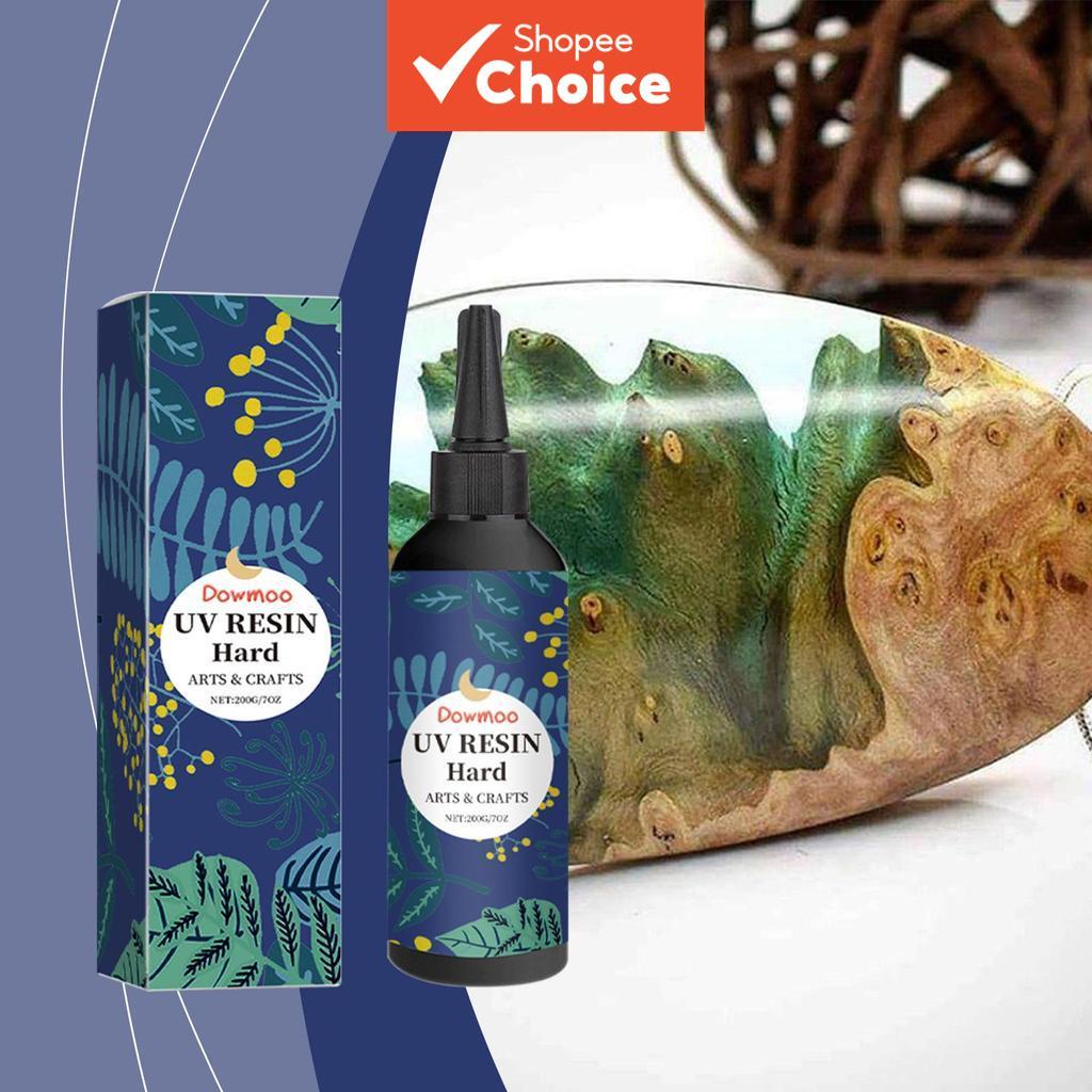 UV เรซิ่นเจลแห้งเร็ว 200g Curing Hard สําหรับเครื่องประดับ DIY ทําหัตถกรรมอุปกรณ์ตกแต่ง 1 ชิ้น