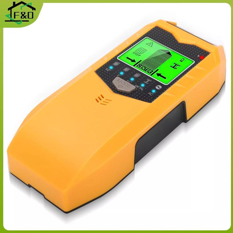 F&O Wall Stud Finder Sensor เครื่องสแกนผนัง 5 In 1 LCD เครื่องตรวจจับอิเล็กทรอนิกส์ขอบศูนย์ไม้โลหะ A