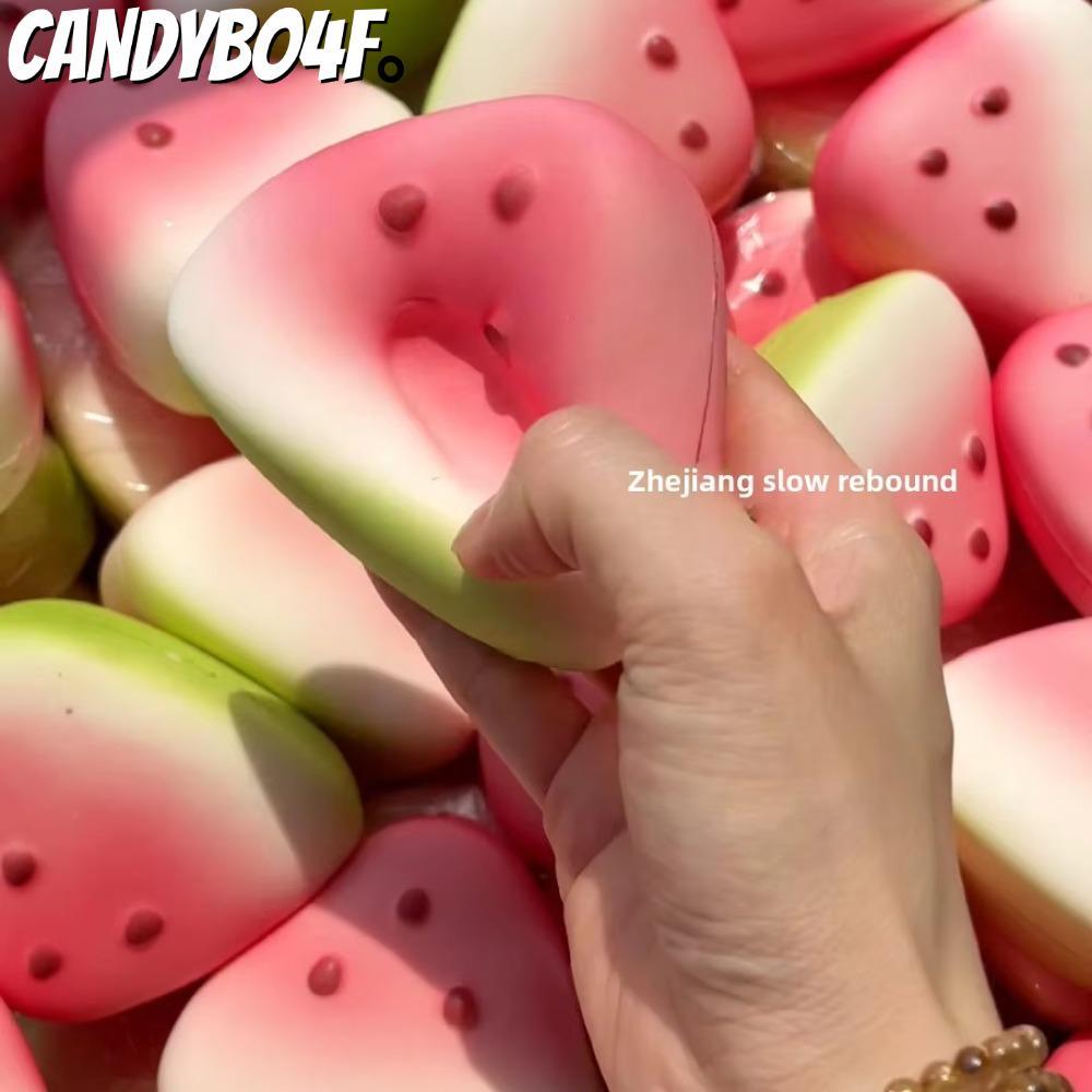 CANDYBO4F ของเล่นสกุชชี่ป้องกันความเครียด​​, ​​รูปผลไม้ตลก​​ การออกแบบหยิกและบีบ​​ ของเล่นบีบ, ​​ปลอดสารพิษ & ปลอดภัย​​ นุ่มและทนทานปล่อยอารมณ์ช้าเพิ่มขึ้นอยู่ไม่สุขของเล่น​​