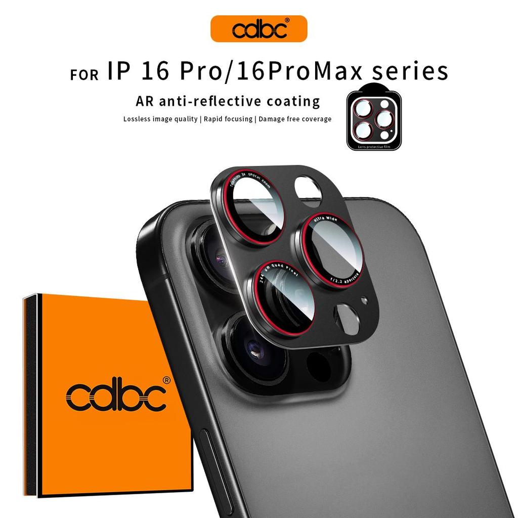 CDBC Premium AR+AF HD Transmittance Camera Lens Protector Dual-Color Armor Lens Cover Easy One-Click ติดตั้งสําหรับ iPhone15/16/17/Pro/Pro Max