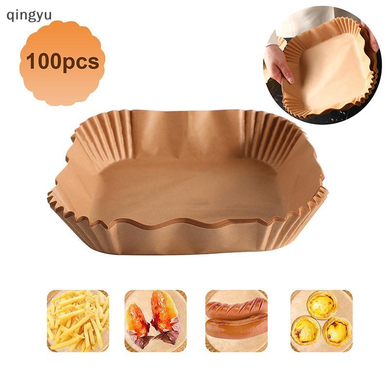 [qingyu] Air Fryer Paper Square Disposable Air Fryer Baking Paper Non-Stick Parchment Paper For Oil 