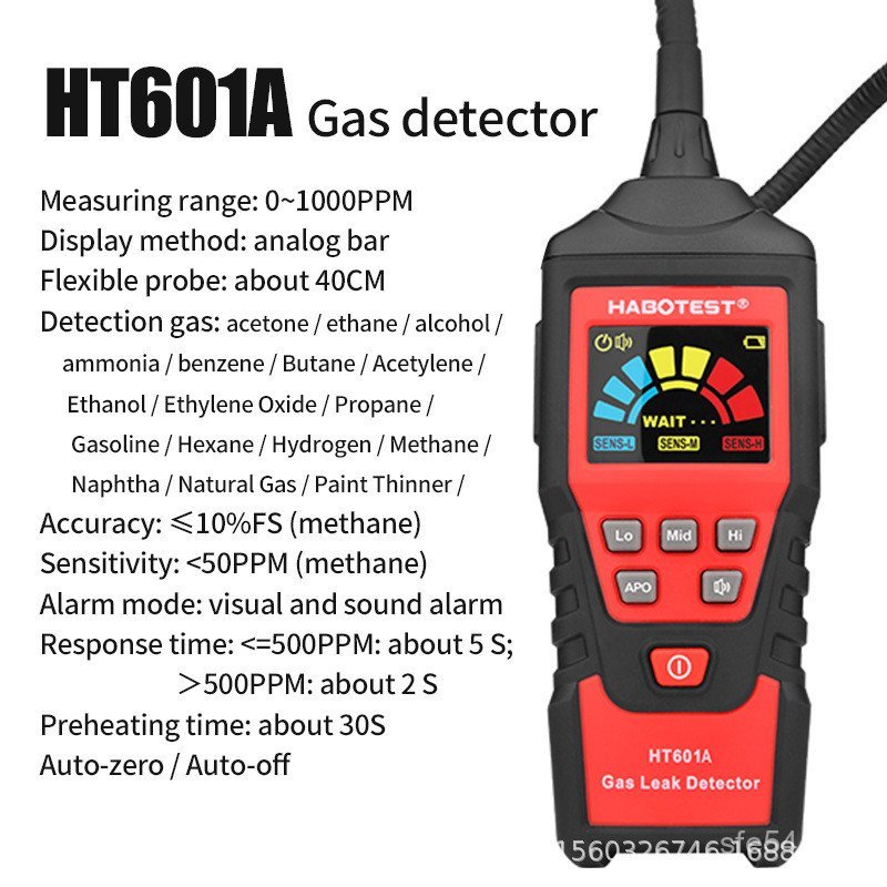 /Ran Alarm Gas HT61601 Day Leakage Combable Gas Leakage Detector Huabo Gas Liquefied Gas Detector Me